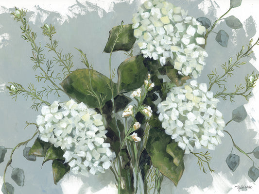 Hydrangeas in White Canvas Print