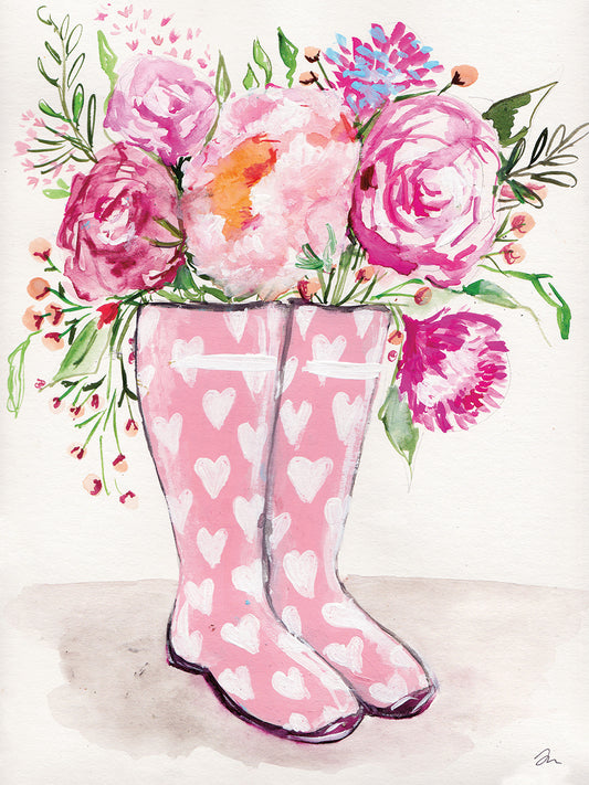 Rain Boot Flowers