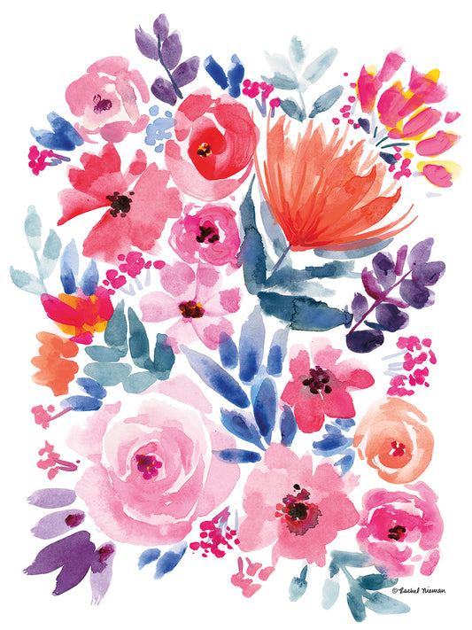 Vibrant Flowers I Canvas Print