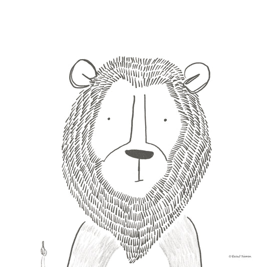 Lion Line Drawing 1 Canvas Print