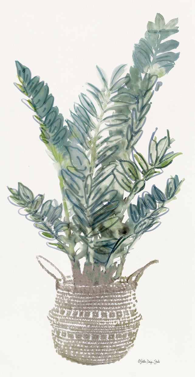 Foliage in Woven Pot 1