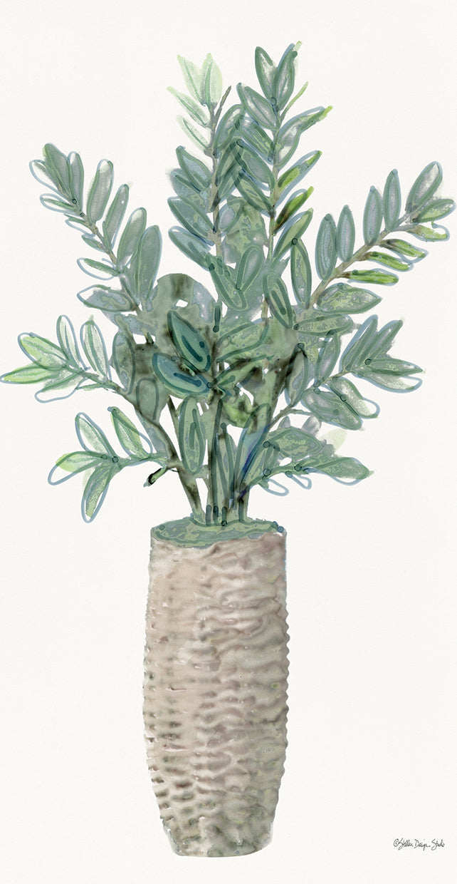 Follaje en Woven Pot 2 Lienzo