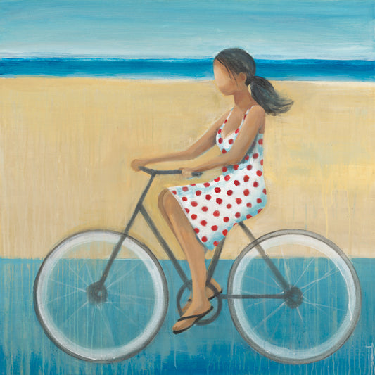 Bike Ride On The Boardwalk Canvas Print