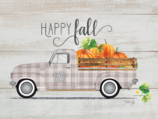 Happy Fall Vintage Truck Canvas Print
