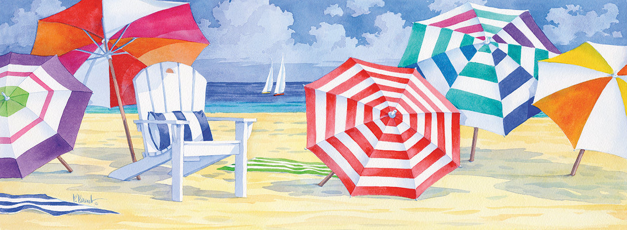 Umbrella Beach - Lienzo brillante