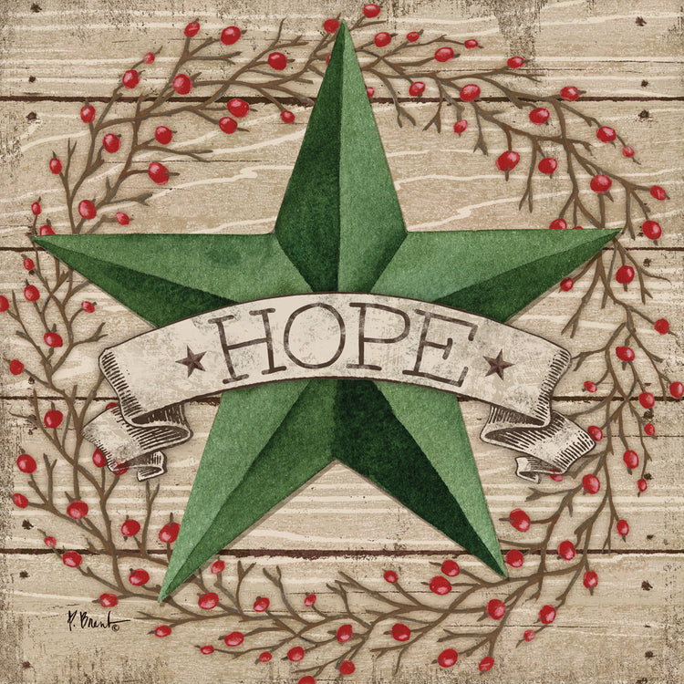 Barn Star with Berries III