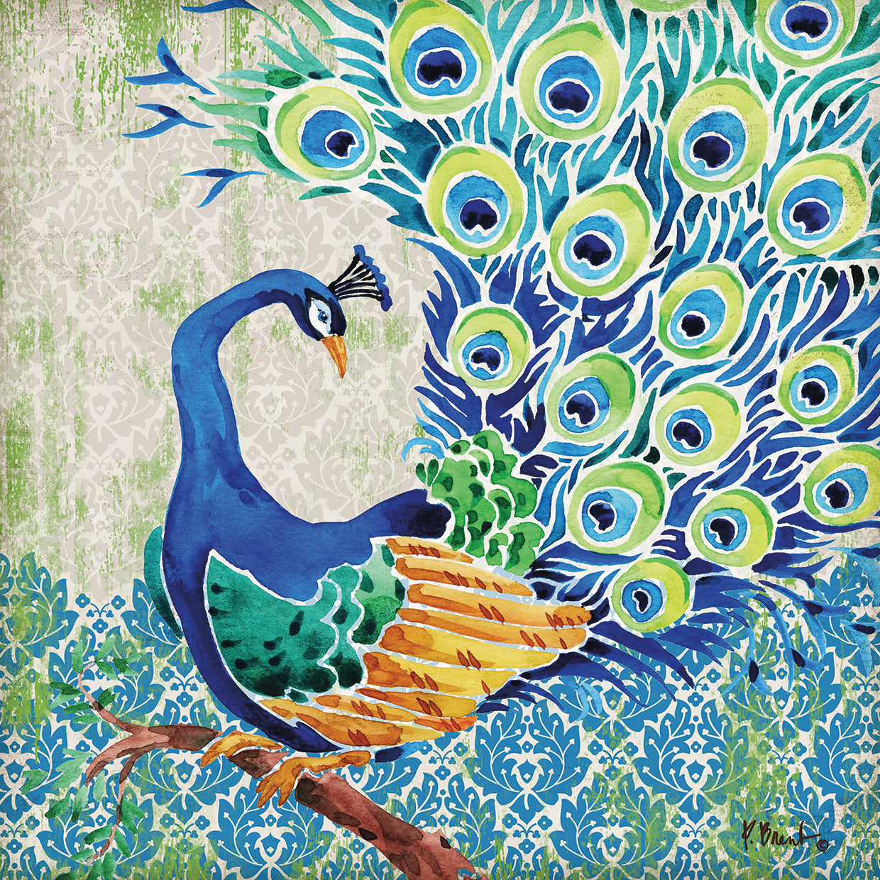 Patterned Peacock II