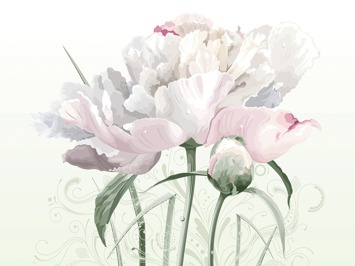 Ilustración de flor blanca Lienzo