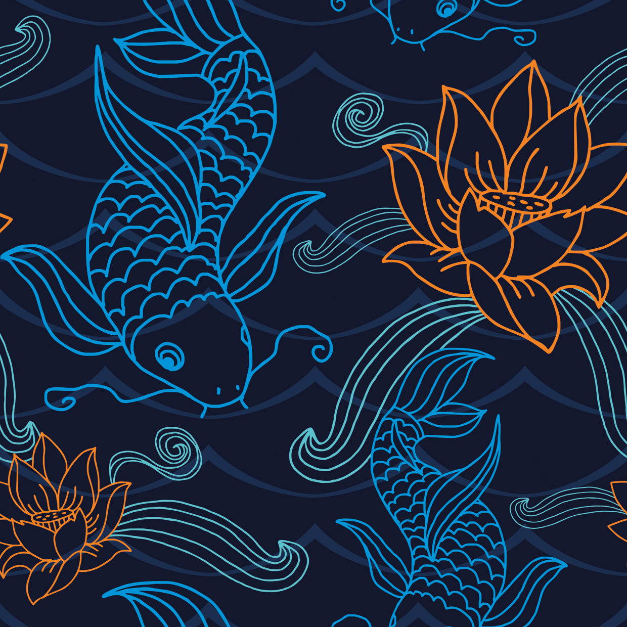 Lotus and Fish