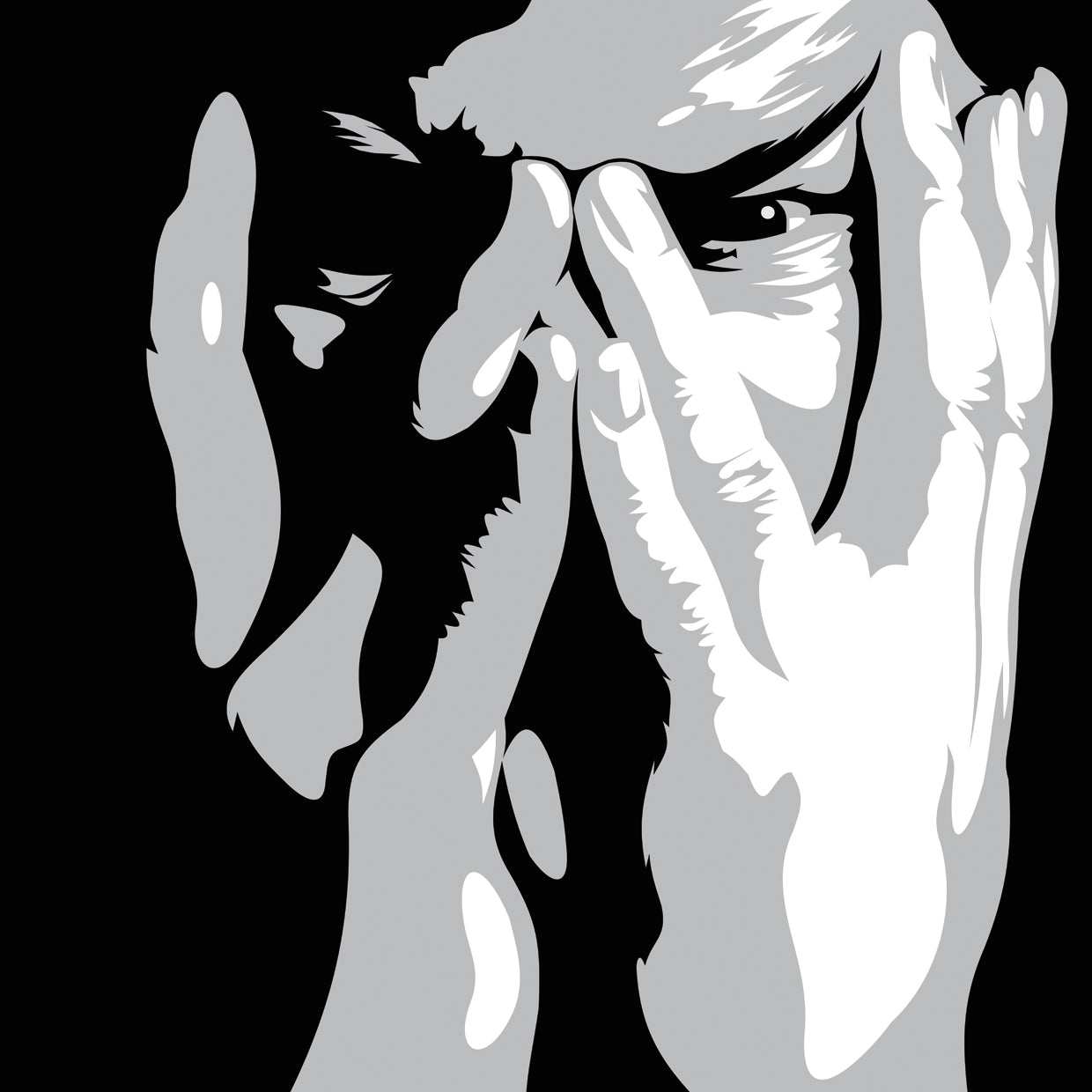 Retrato en blanco y negro Lienzo