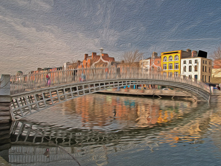 Penny Bridge en Dublín Lienzo