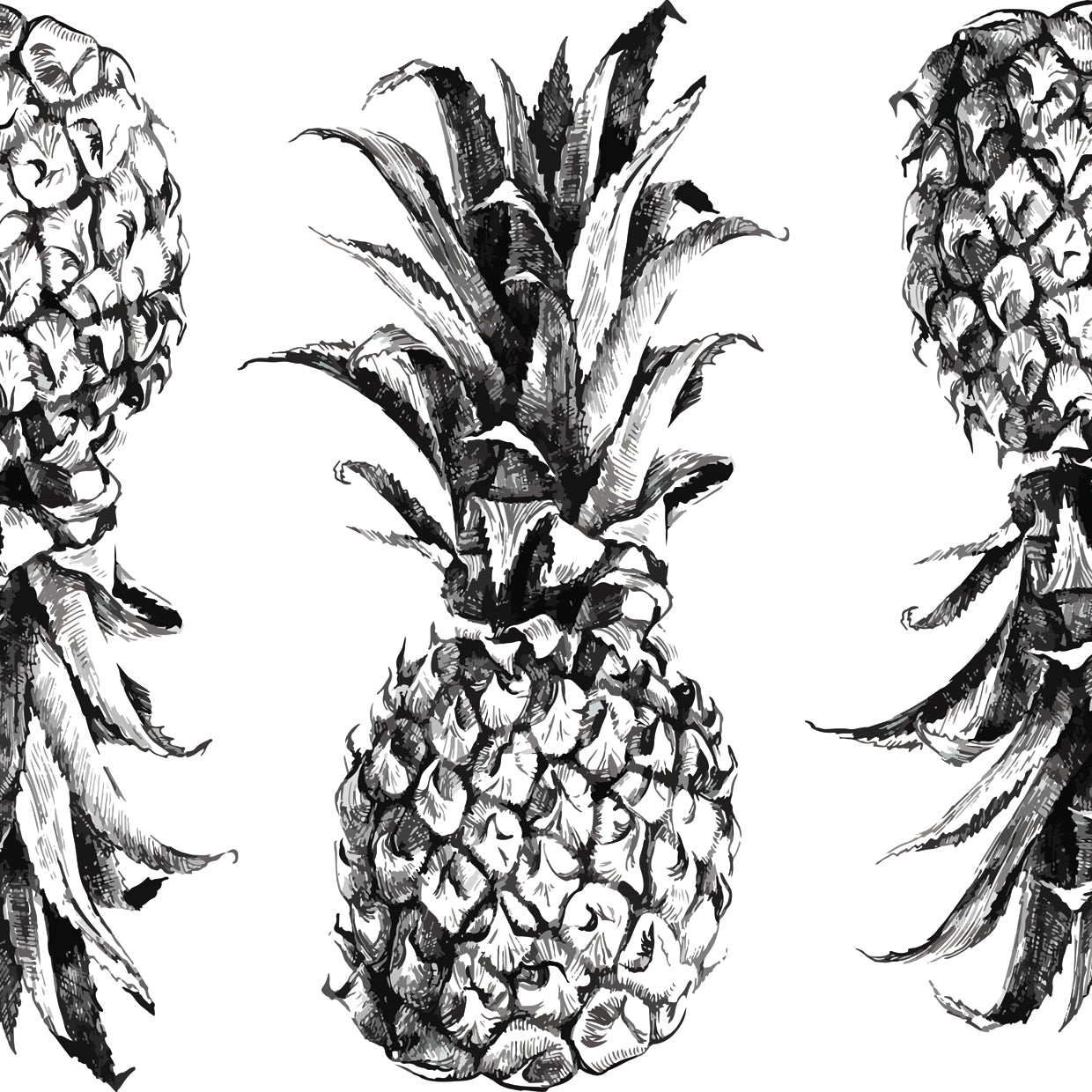 B&W Pineapple Pattern