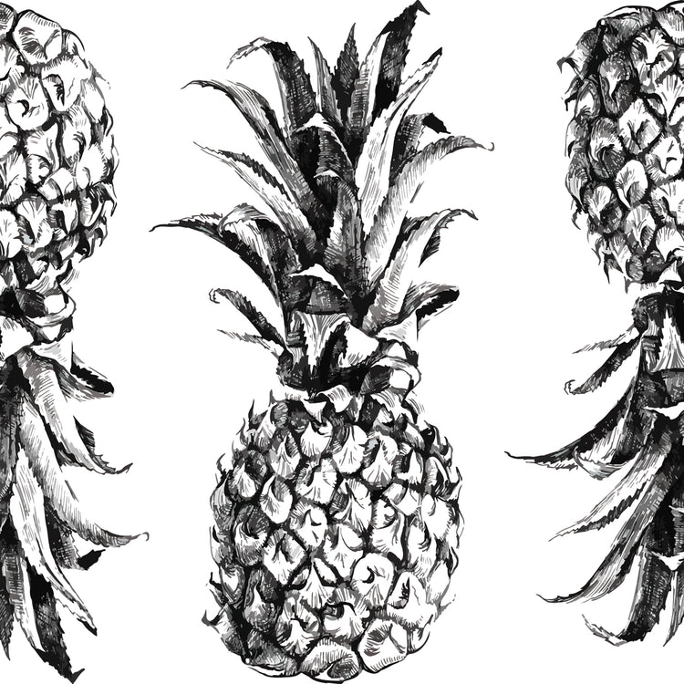 B&W Pineapple Pattern