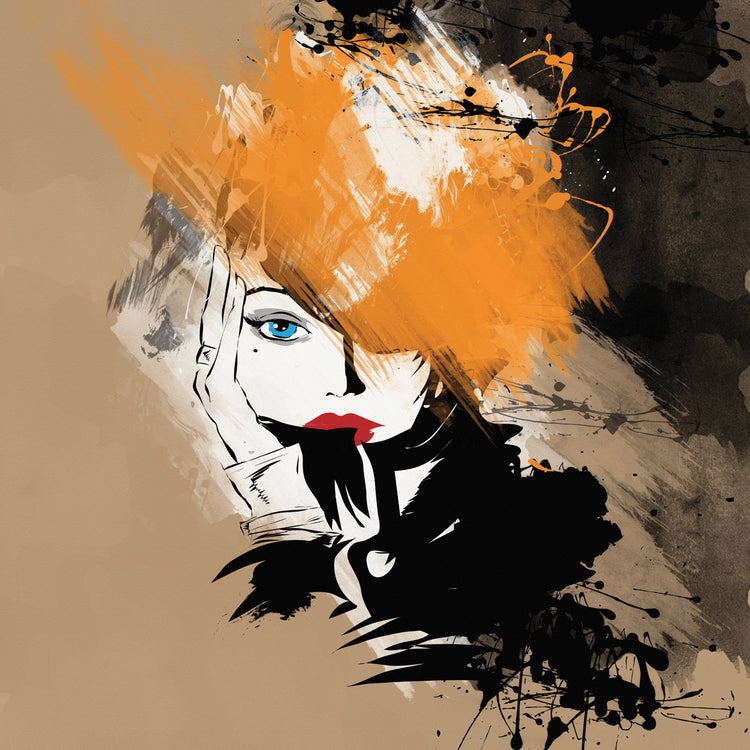 Chica elegante en abstracto Lienzo