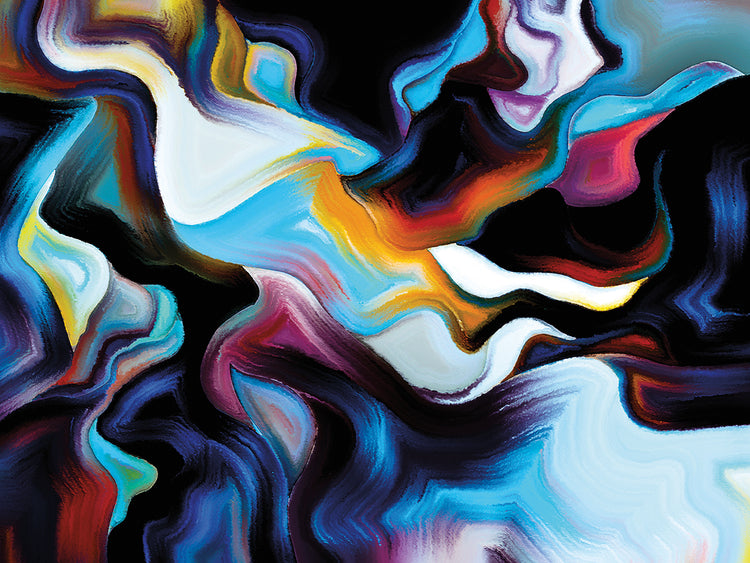 Aqua Blue Shapes Within