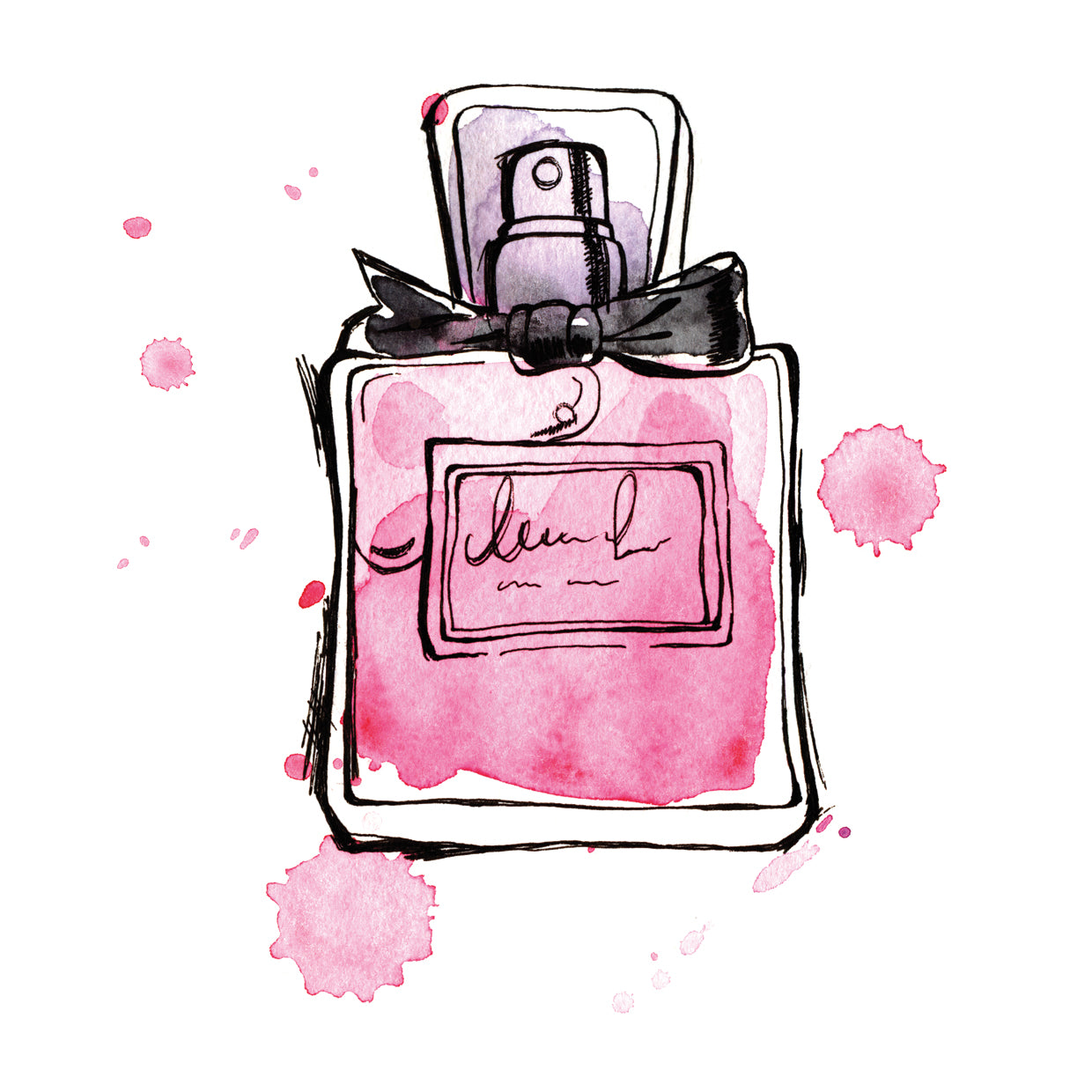 La botella de perfume rosa Lienzo
