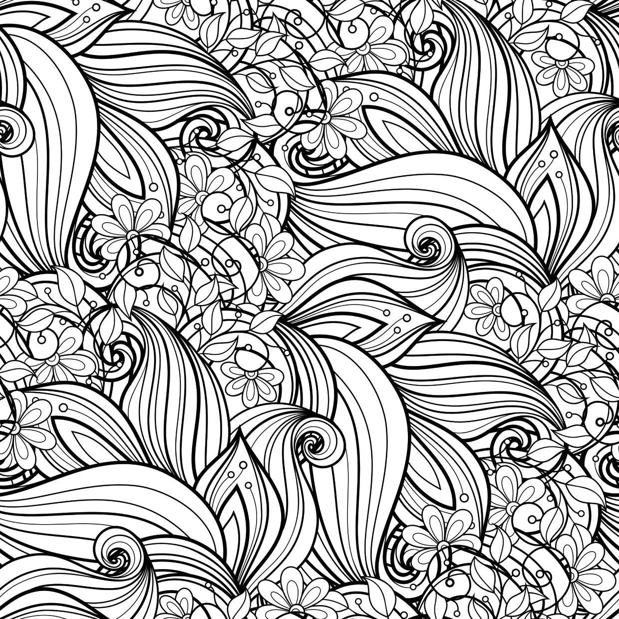 Black and White Flower Illustration