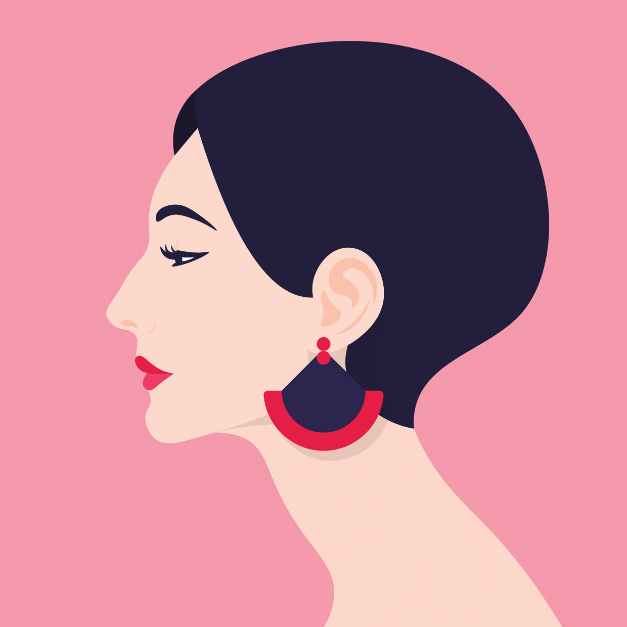 Pendientes elegantes Lienzo