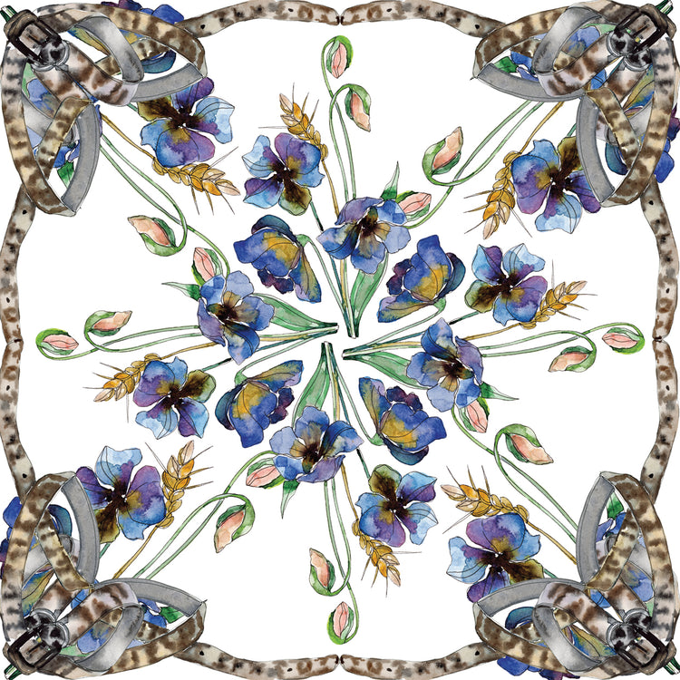 Flores azules atadas juntas Lienzo