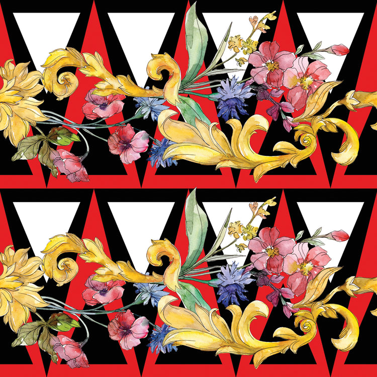 Patrón de flores en abstracto Lienzo