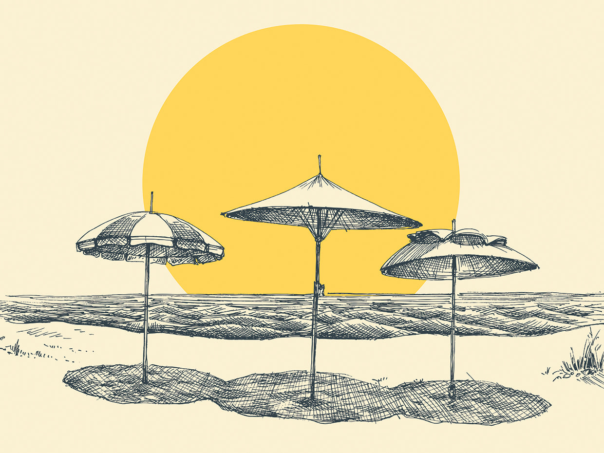 Sombrillas de playa Lienzo