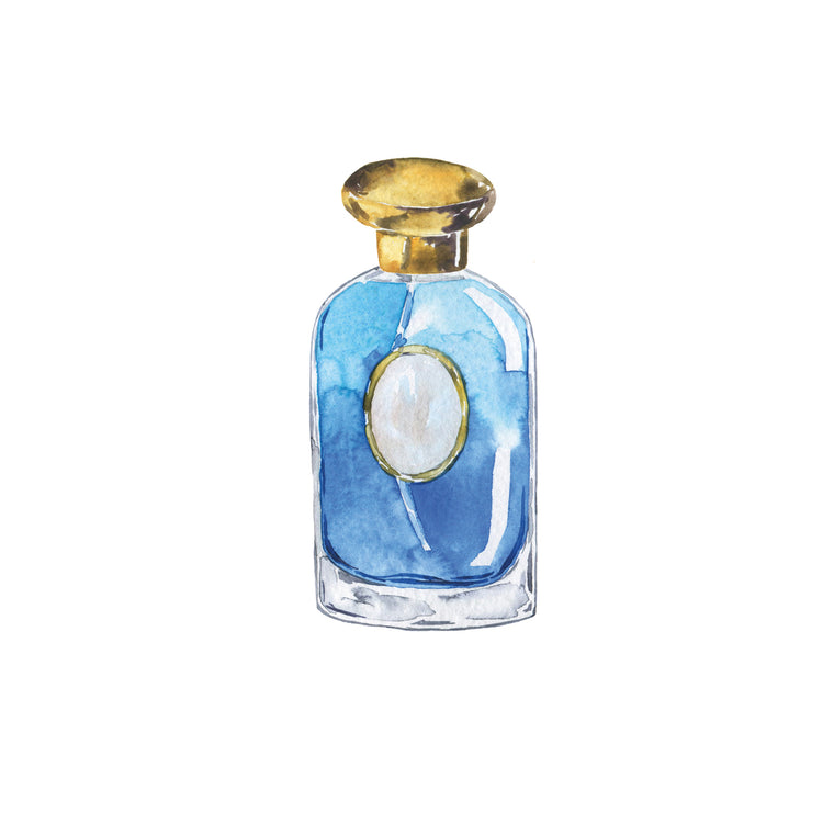 Colorful Blue Perfume Bottle
