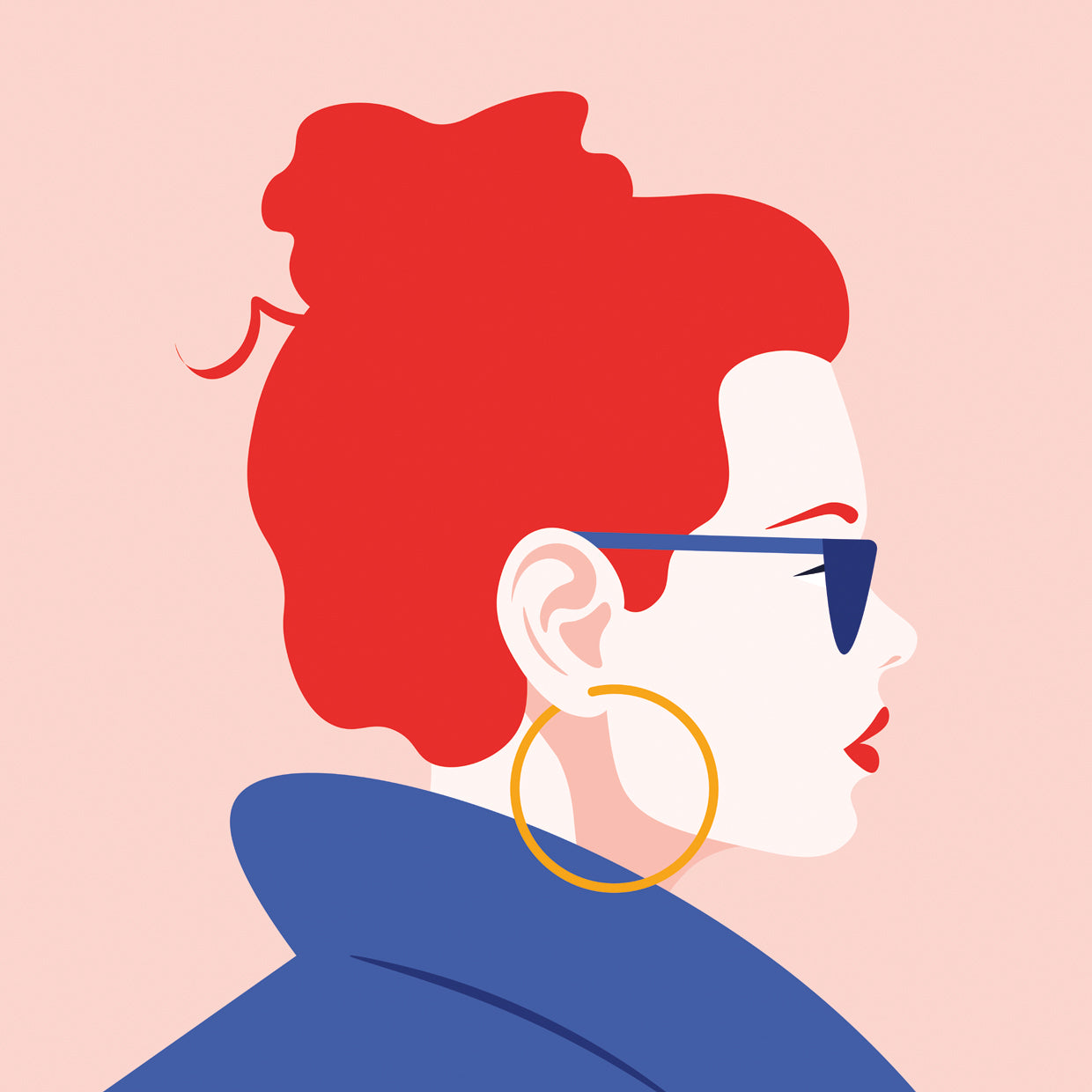 A Fashionable Redheaded Model