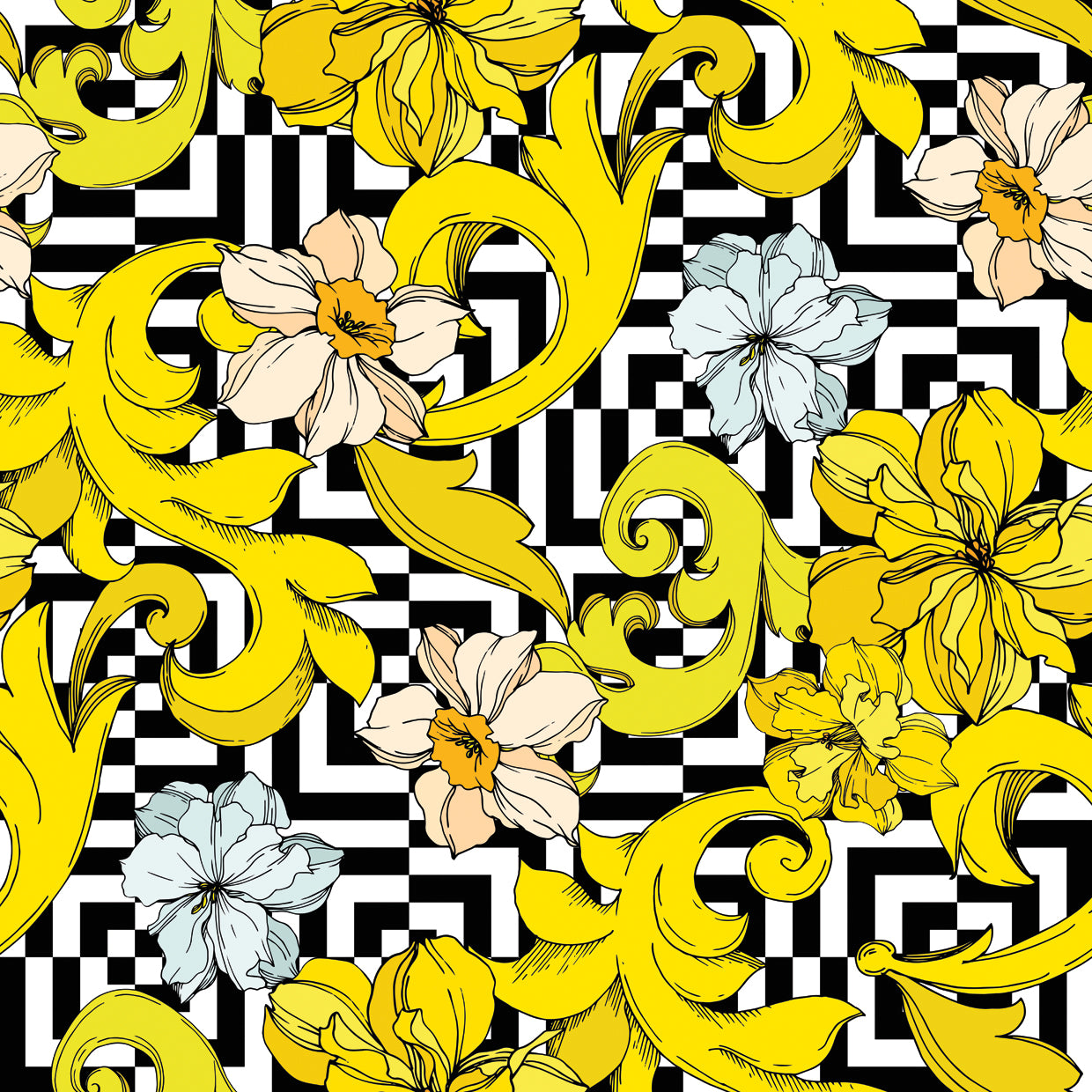 Fondo abstracto de flores Lienzo