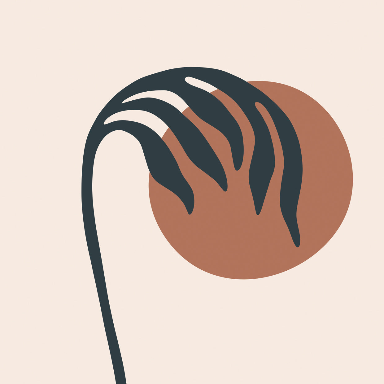 Palm Leaf on the Sun Abstract