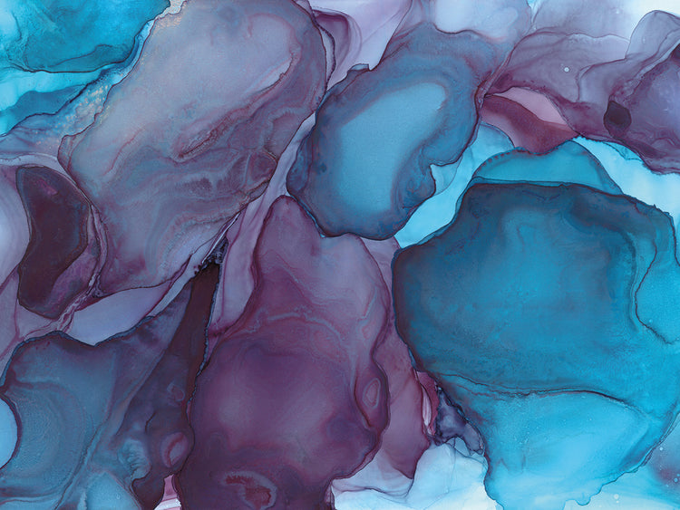 Pétalos azules en abstracto Lienzo