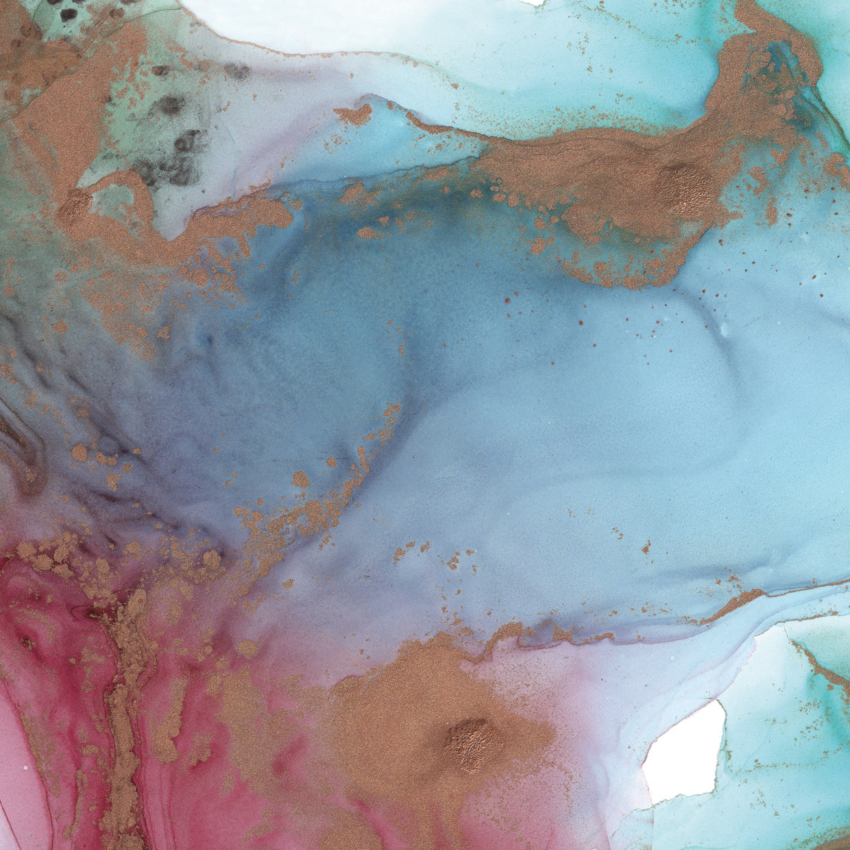 Blue and Gold in Abstract