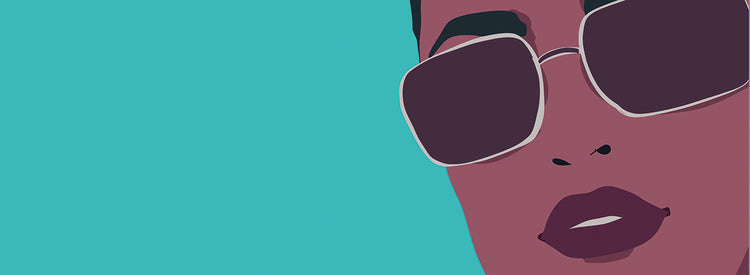 Gafas de sol morado oscuro Lienzo