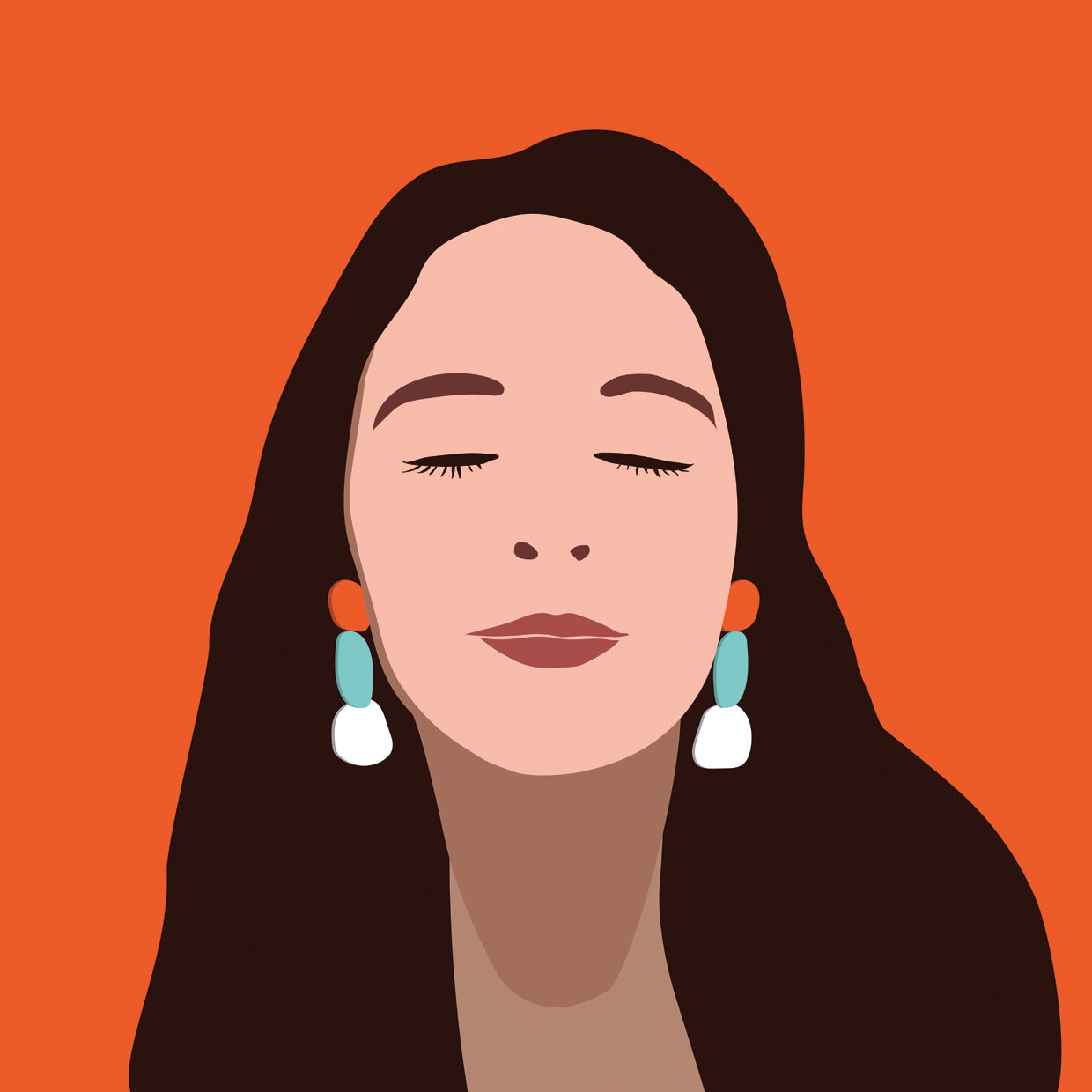 Girl With Colorful Earrings