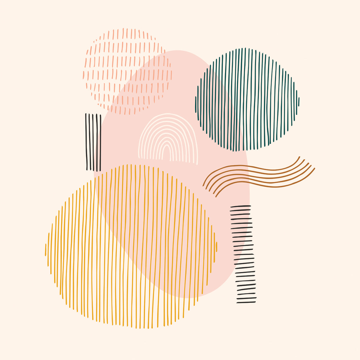 Abstract Shapes in Pastel