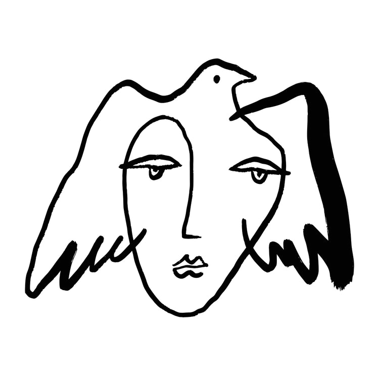 Facial Outline With Bird