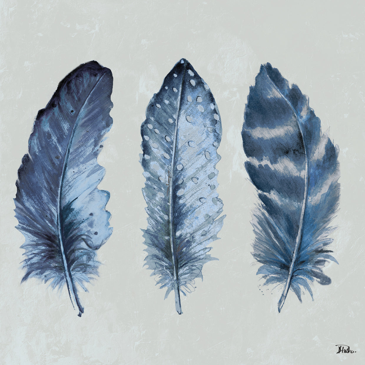 Indigo Feathers I