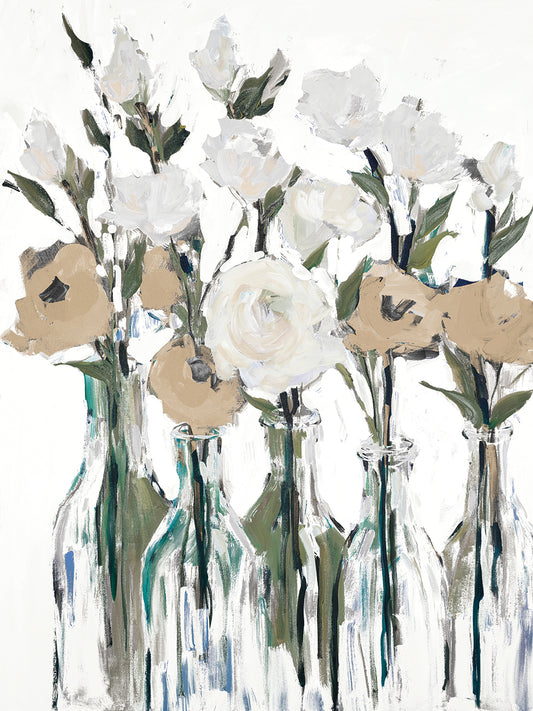 Cream Romantic Blossoms Canvas Print