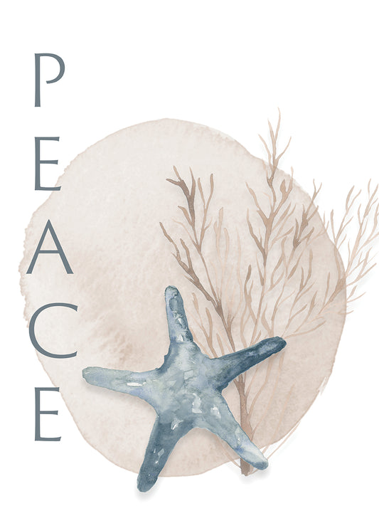 Peace Starfish Canvas Print