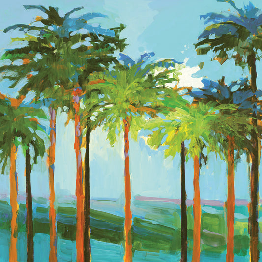 Sunny Palm Trees Canvas Print