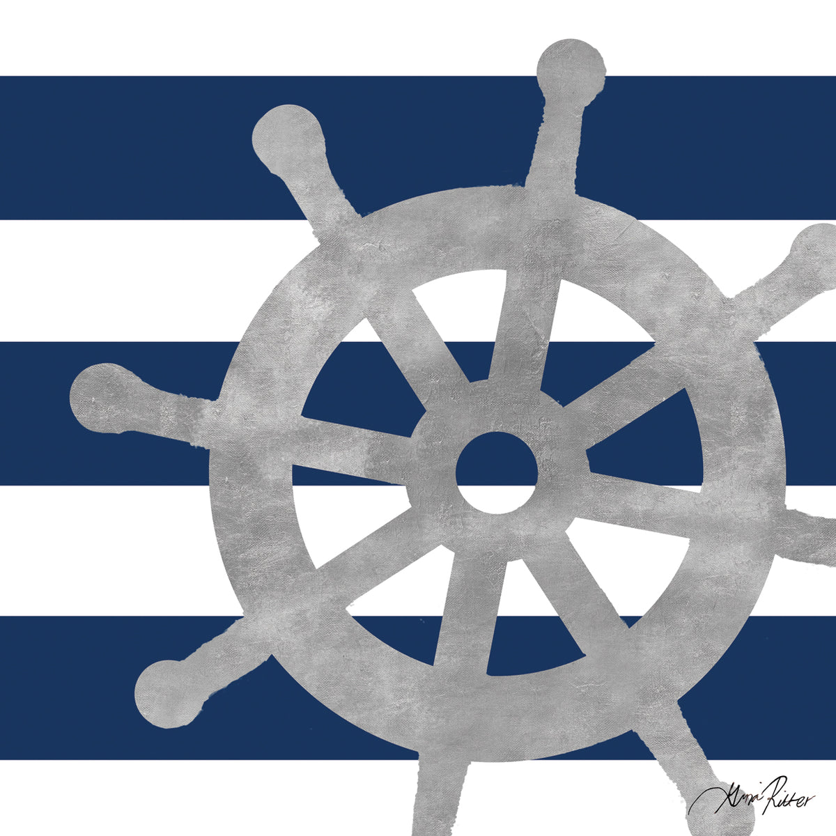 Silver Coastal on Blue Stripe III