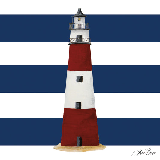 Nautical Stripe Lighthouse