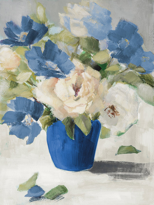 Shades Of Blue Floral Canvas Print