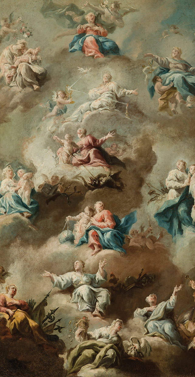 Allegorical Religious Scene with the Virgin Mary (18th Century)