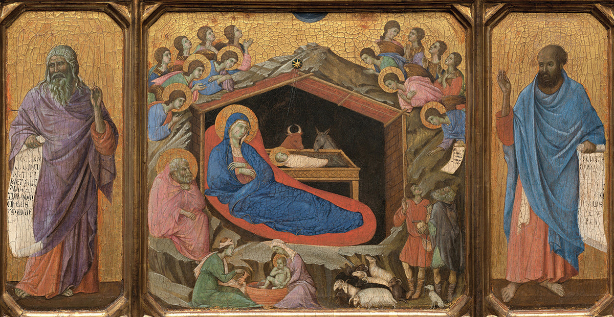 The Nativity with the Prophets Isaiah and Ezekiel, 1308-1311