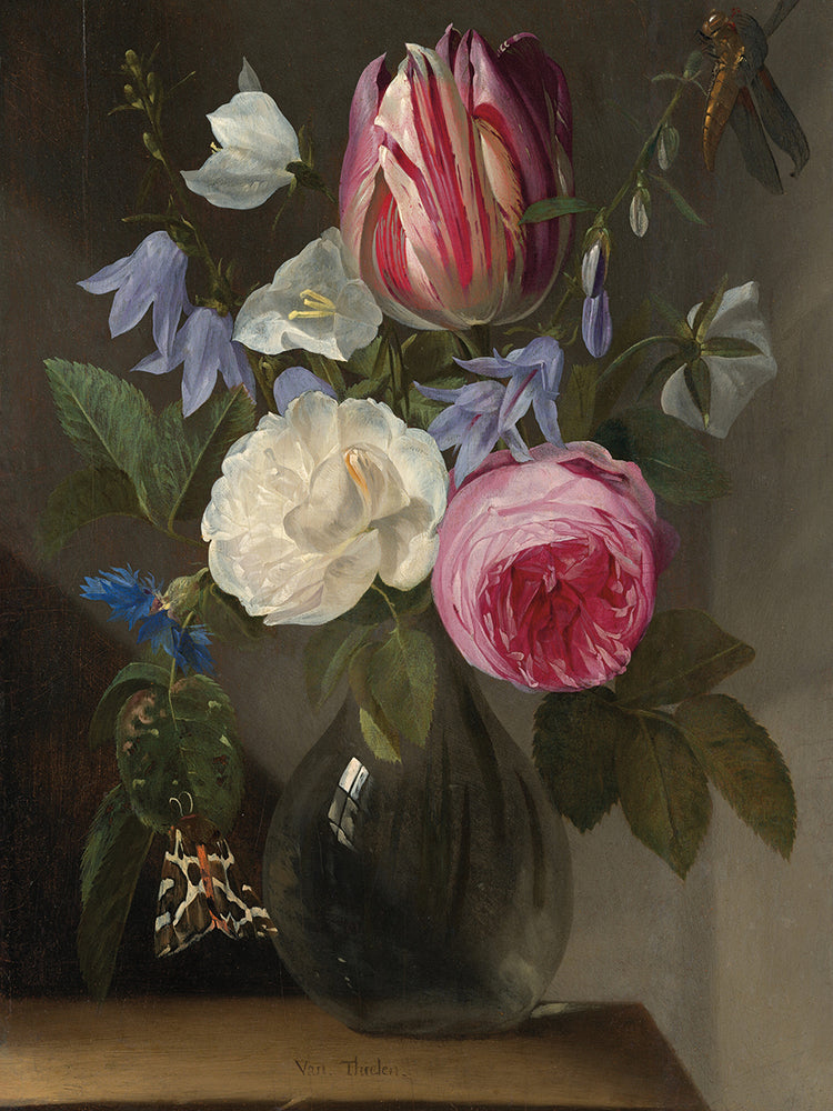 Roses and a Tulip in a Glass Vase, c. 1650/1660