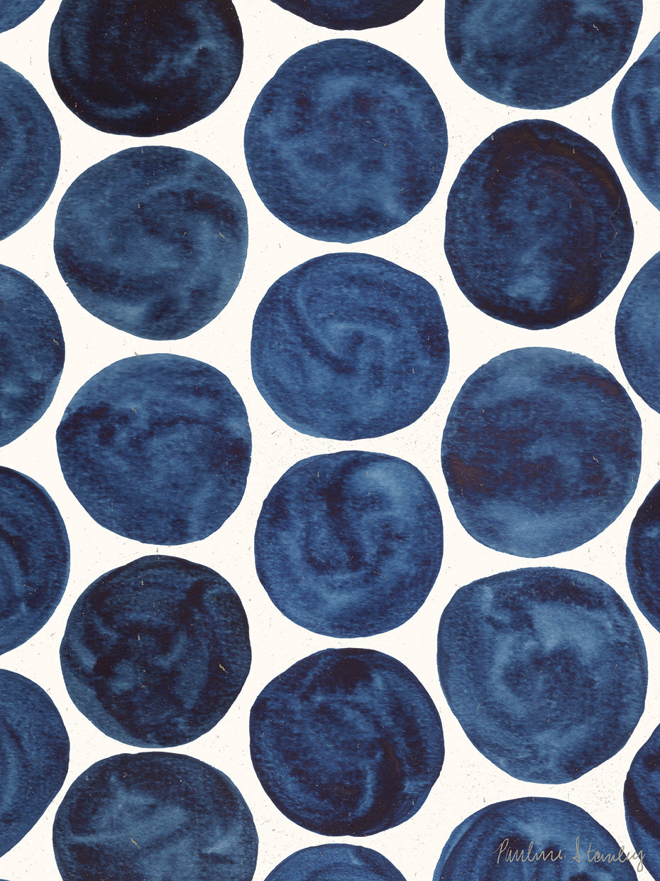 Blue Dots Gouache