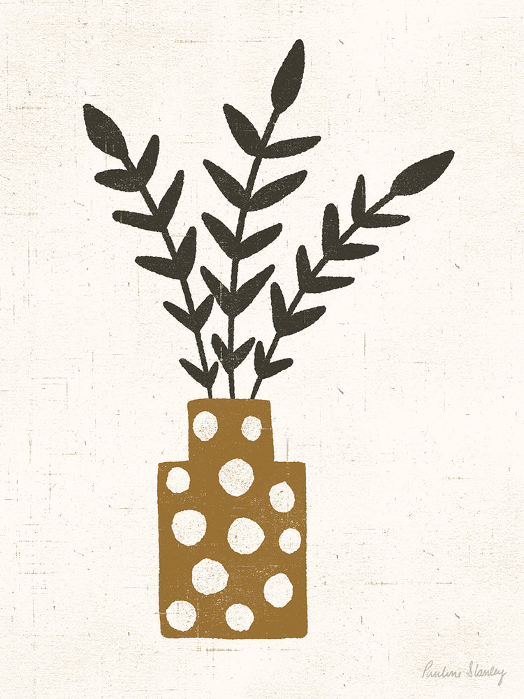 Branches Dotted Terracotta Vase