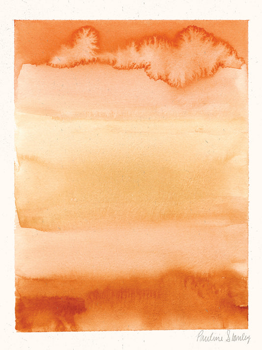 Desert Sunset Watercolor Canvas Print