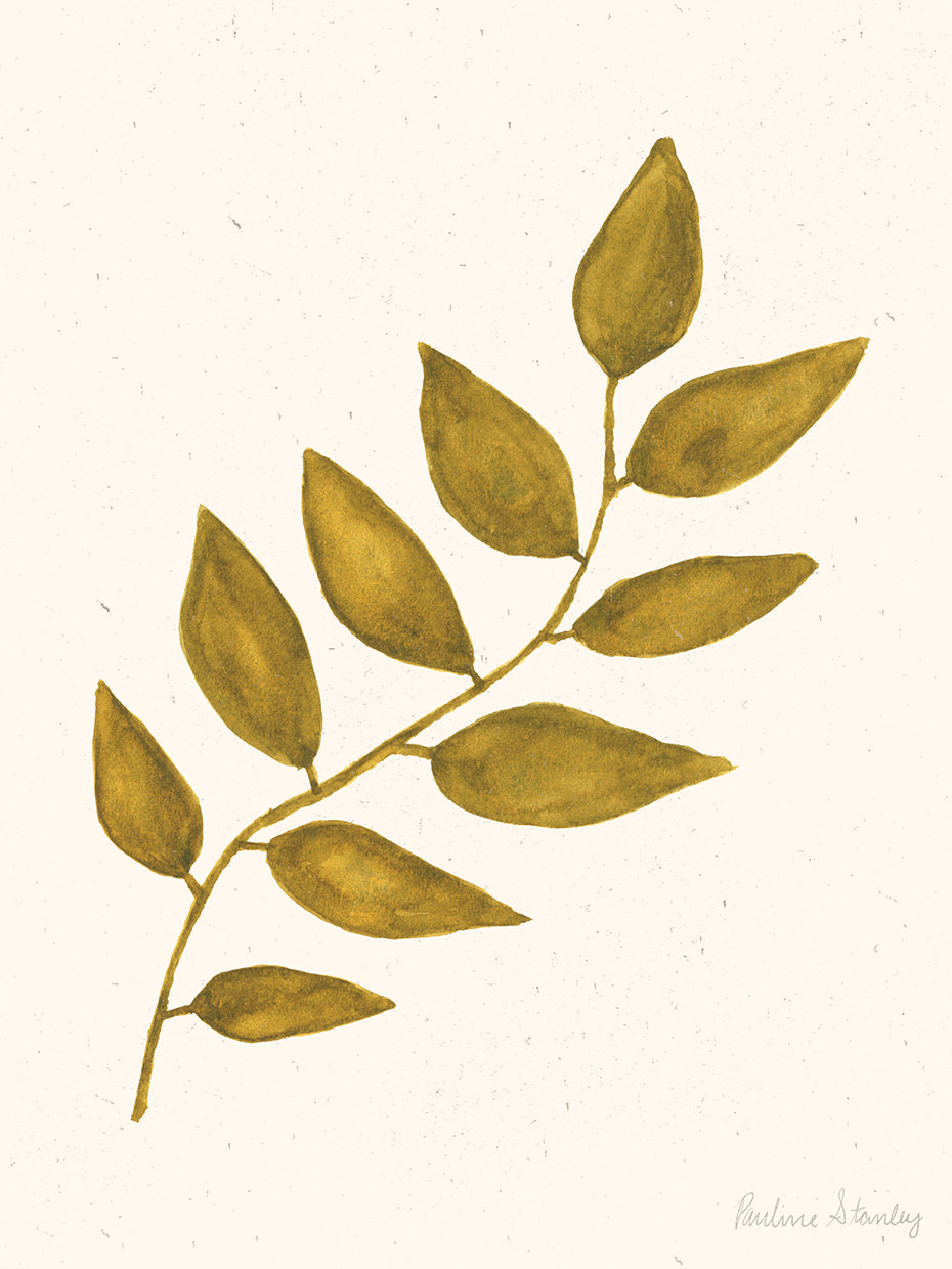 Green Branch Watercolor