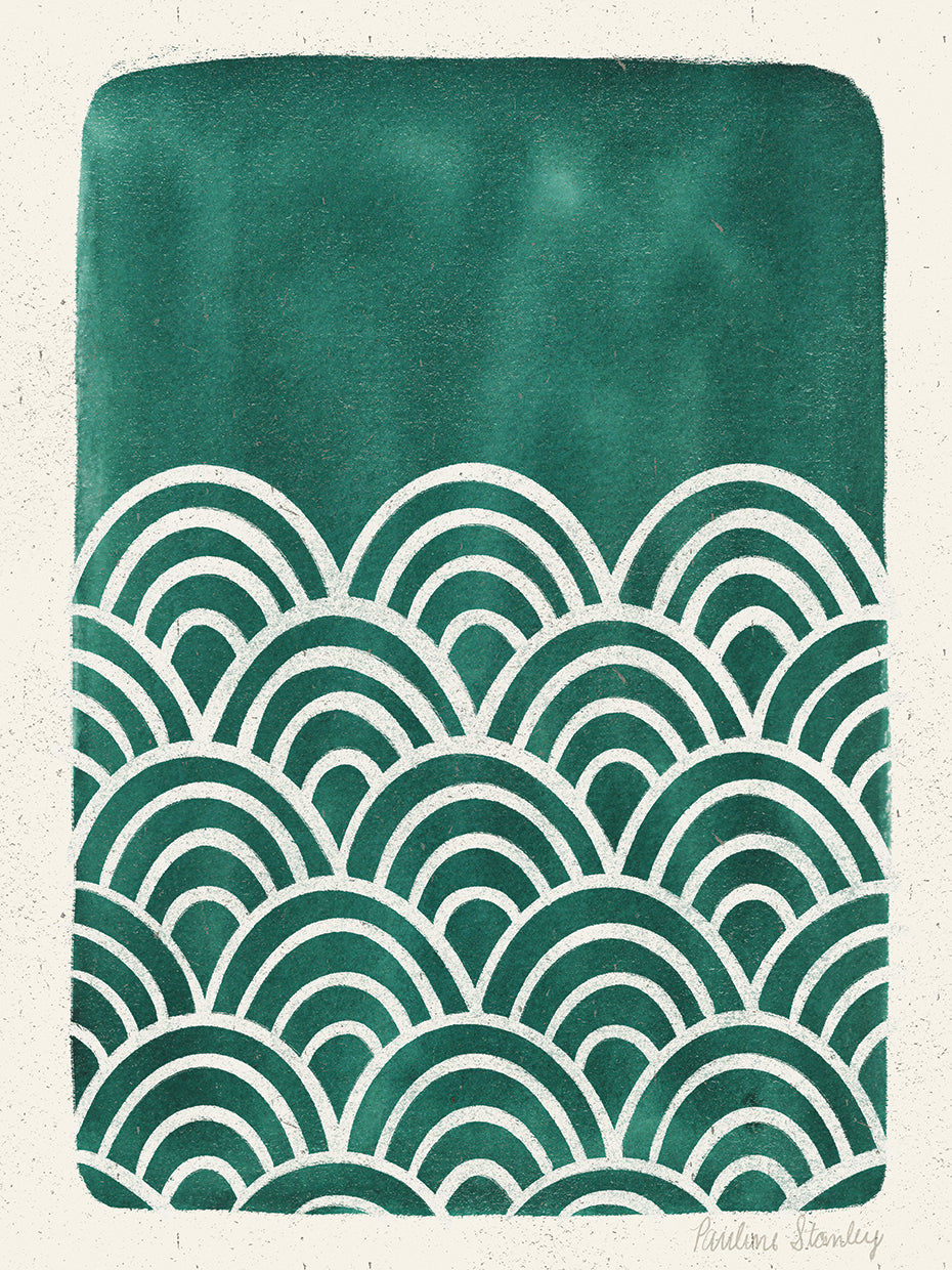 Scallop Waves Teal